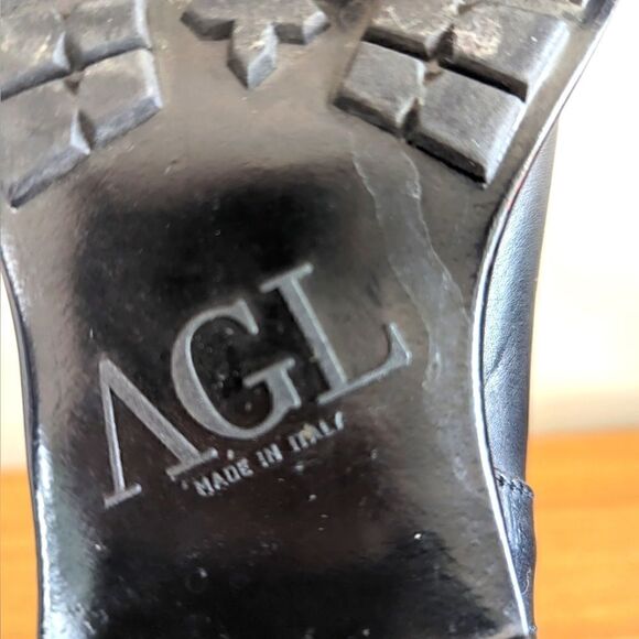 AGL Studded Boots 5 Moto Rock Rebel Punk Grunge Whimsigoth Dark Academia Boho - Picture 6 of 12